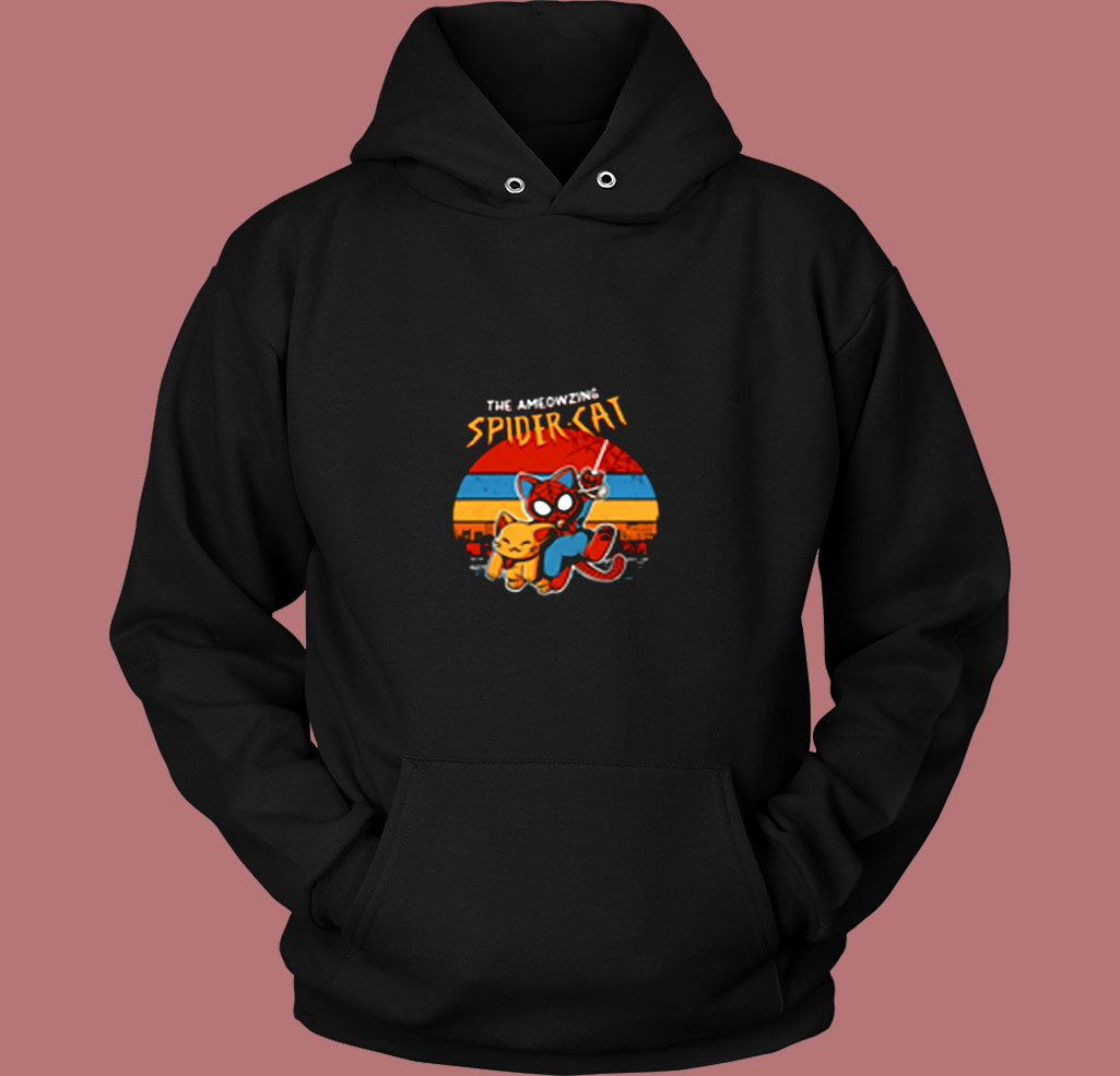 The Ameowzing Spider Cat Amazing Spiderman Cat Vintage Hoodie The Ameowzing Spider Cat Amazing Spiderman Cat Vintage Hoodie