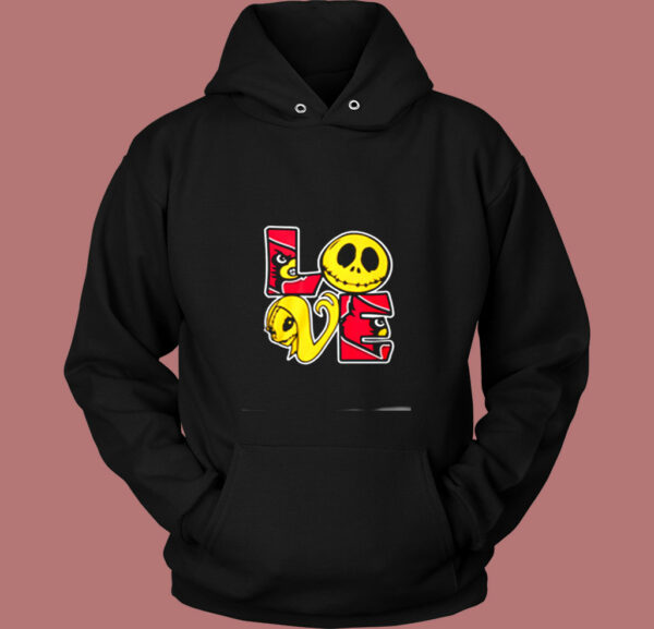 The Angry Birds Jack Skellington And Sally Love Vintage Hoodie