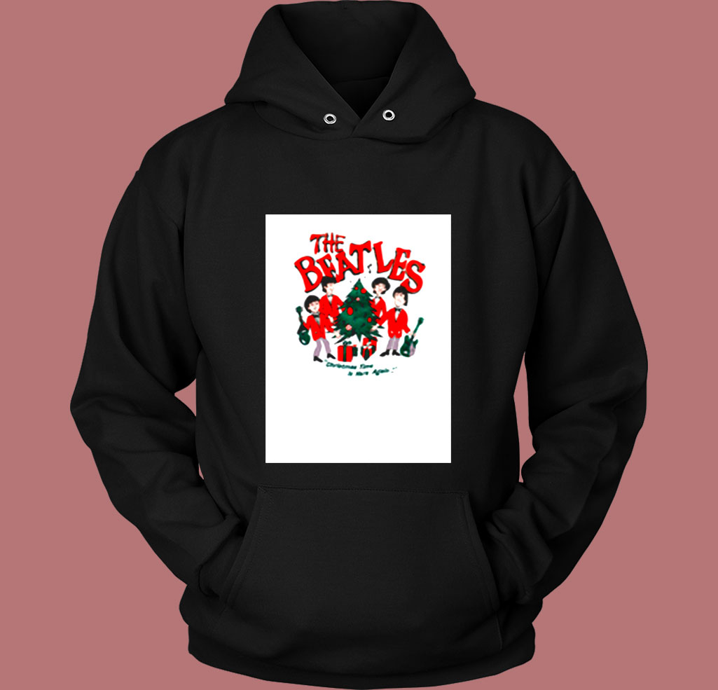 The Beatles Christmas Cartoon Retro Vintage Hoodie The Beatles Christmas Cartoon Retro Vintage Hoodie