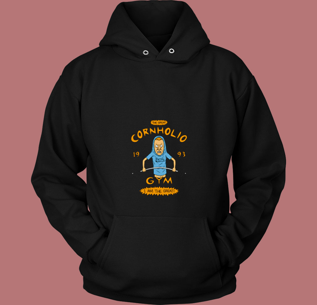 The Great Cornholio Gym 1993 80s Hoodie The Great Cornholio Gym 1993 80s Hoodie