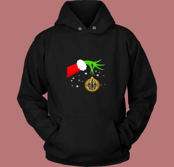 The Grinch Christmas Ornament New Orleans Saints Vintage Hoodie