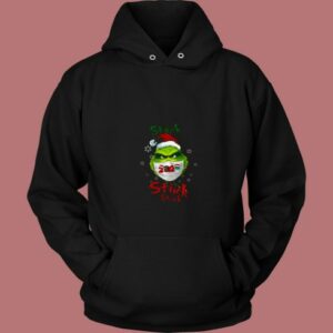 The Grinch Face Mask Christmas Funny 80s Hoodie