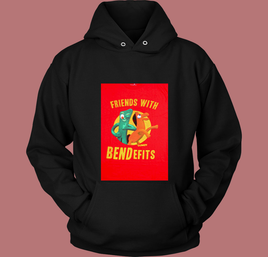 The Gumby Friends With Bendefits 80s Hoodie The Gumby Friends With Bendefits 80s Hoodie