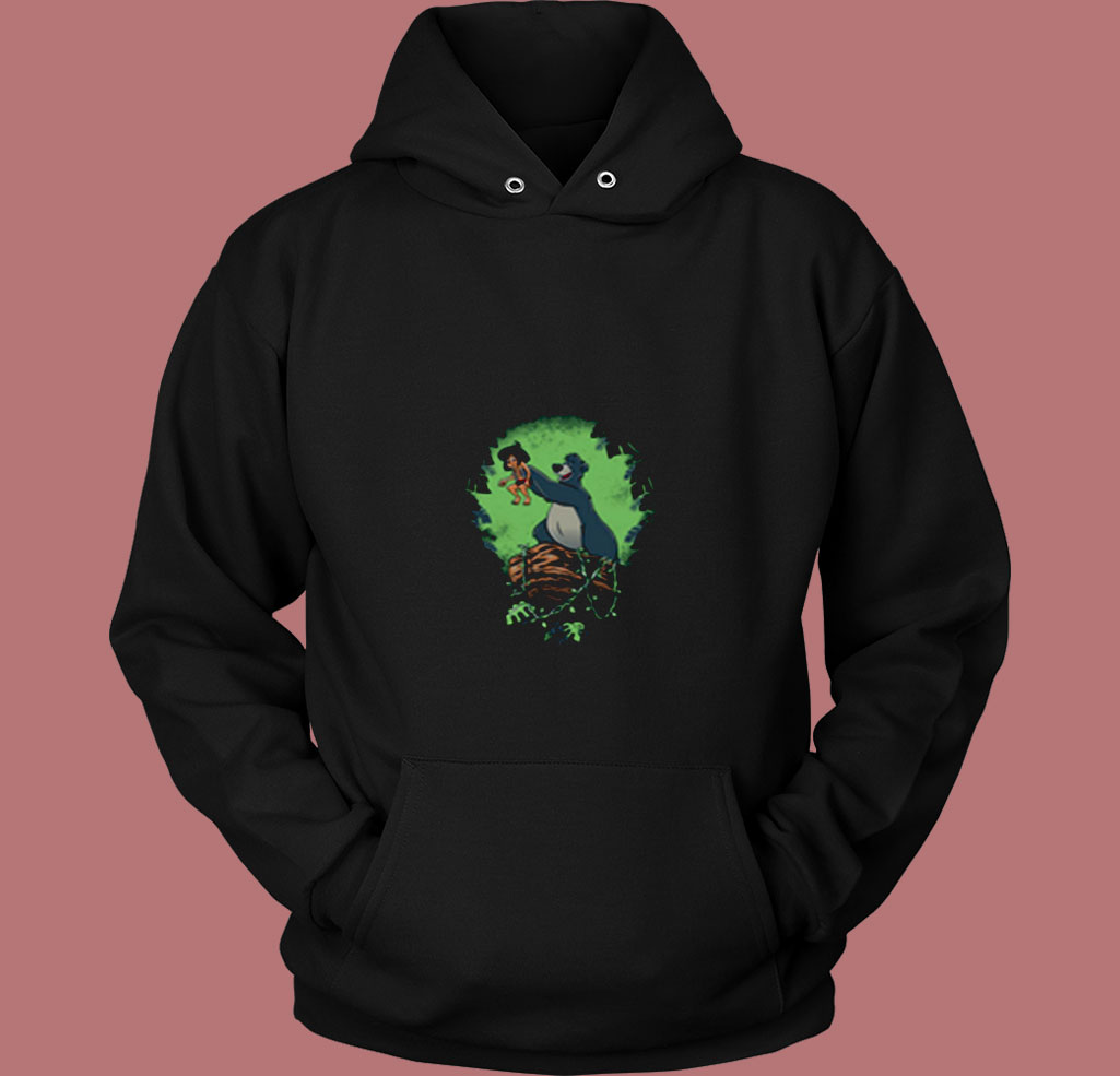 The Jungle Book Baloo And Mowgli Lion King 80s Hoodie The Jungle Book Baloo And Mowgli Lion King 80s Hoodie