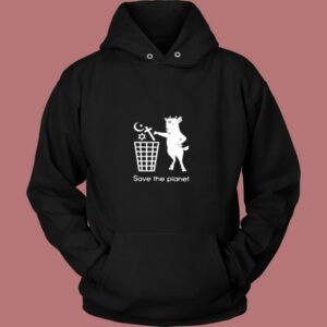 The Satan Goat Save The Planet Vintage Hoodie