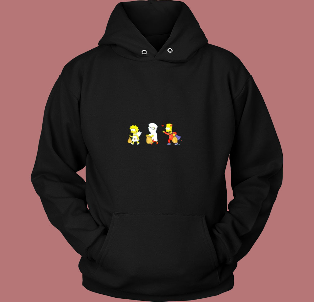 The Simpsons Halloween Lisa Milhouse Bart Simpson Vintage Hoodie The Simpsons Halloween Lisa Milhouse Bart Simpson Vintage Hoodie