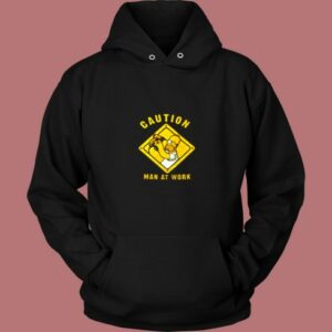 The Simpsons Homer Simpson Caution Man At Work Vintage Hoodie