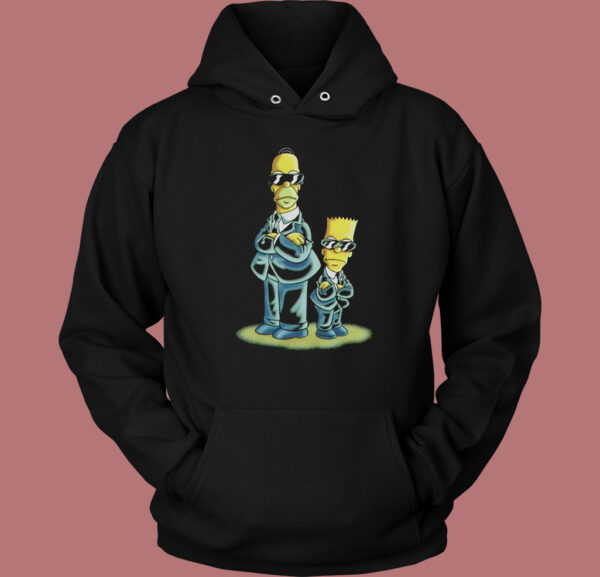 The Simpsons Men in Black Hoodie Style