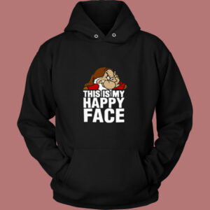 This Is My Happy Face Disney Grumpy 80s Hoodie