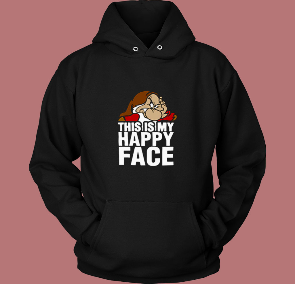 This Is My Happy Face Disney Grumpy 80s Hoodie This Is My Happy Face Disney Grumpy 80s Hoodie