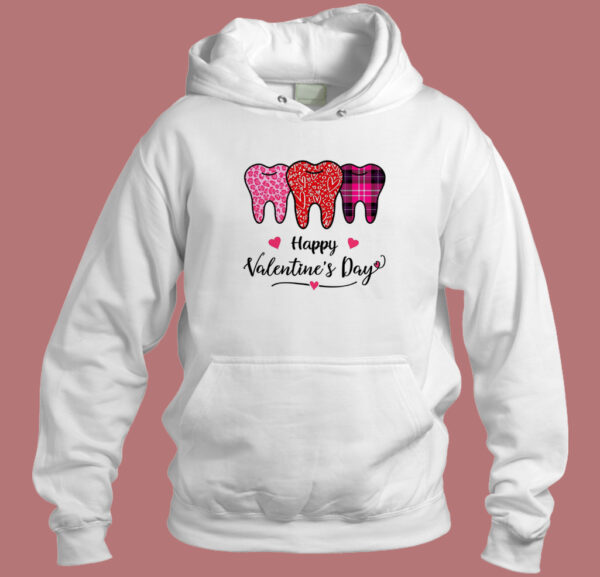 Three Teeth Heart Valentines Hoodie Style