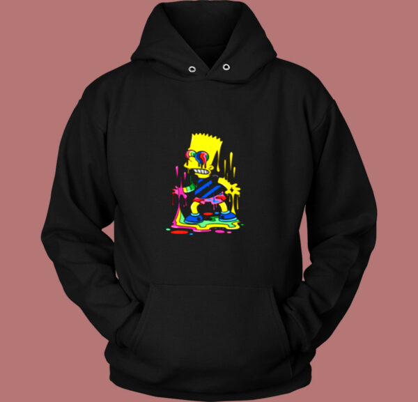 Trippy Bart The Paint Trap Is For Bart Vintage Hoodie