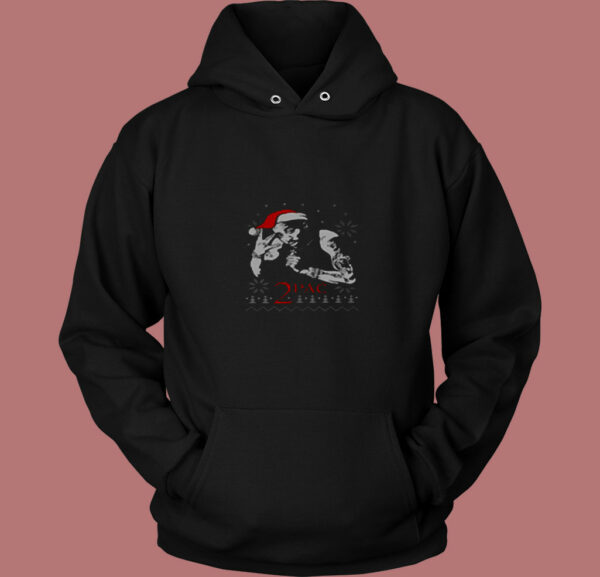 Tupac Rappers Hip Hop Christmas 80s Hoodie
