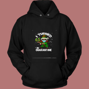 Turned 65 In Quarantine Flossing Elf 65th Vintage Hoodie