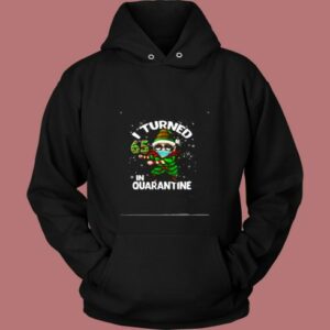 Turned 65 In Quarantine Flossing Elf 65th Vintage Hoodie