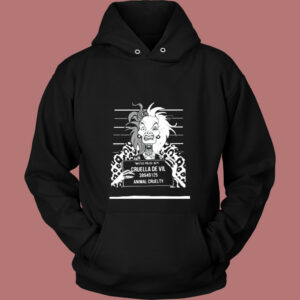Twisted Punk Disney Cruella Mugshot Vintage Hoodie