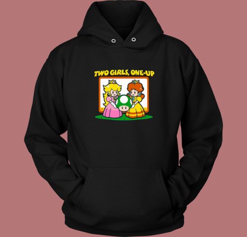 Two Girls One Up Game Parody Hoodie Style Two Girls One Up Game Parody Hoodie Style