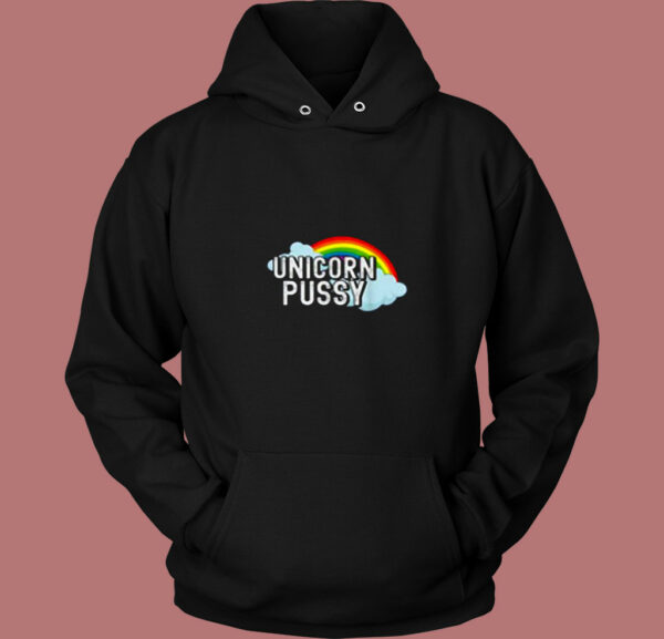 Unicorn Pussy Girlfriend Valentines Day 80s Hoodie
