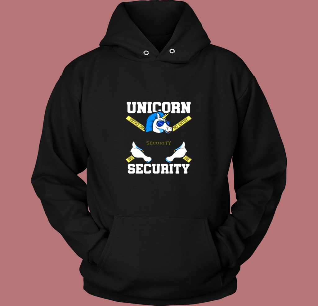 Unicorn Security Vintage Hoodie Unicorn Security Vintage Hoodie