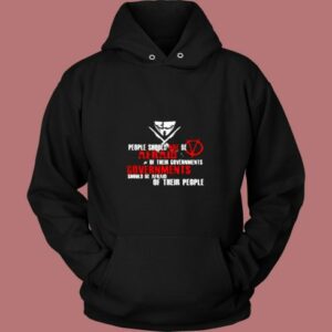 V For Vendetta Fawkes Mask Political Vintage Hoodie