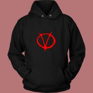 V For Vendetta Movie Symbol Vintage Hoodie