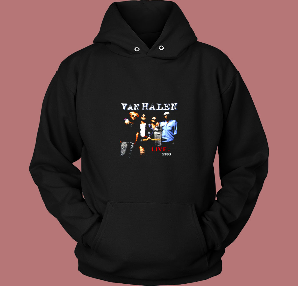 Van Hallen Live 1993 Wolrd Tour Vintage Hoodie Van Hallen Live 1993 Wolrd Tour Vintage Hoodie