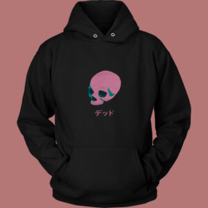 Vaporwave Pink Skull 80s Hoodie