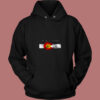 Vintage Colorado Skyline Flag 80s Hoodie