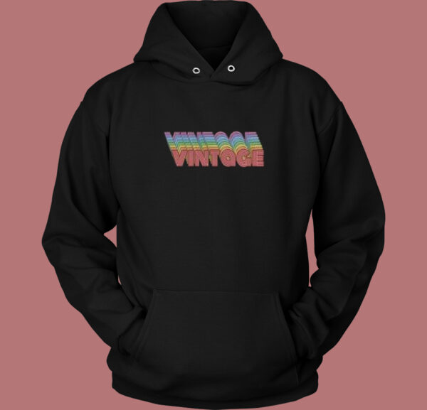Vintage Texted Rainbow Aesthetic Hoodie Style