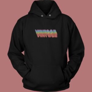 Vintage Texted Rainbow Aesthetic Hoodie Style