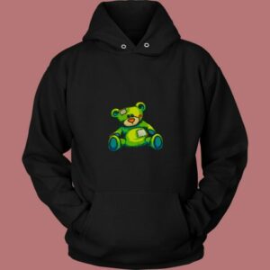 Vintage Torn Colorful Teddy Bear 80s Hoodie