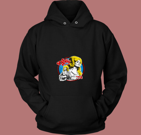 Vintage Tour Dolly Parton 72  Unisex 80s Hoodie