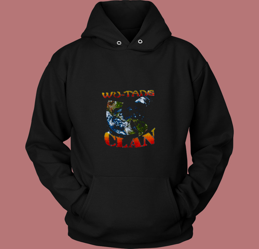 Vintage Wu Tang Clan Earth Logo 80s Hoodie Vintage Wu Tang Clan Earth Logo 80s Hoodie