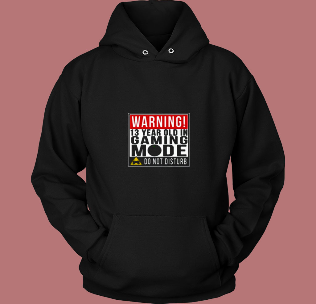 Warning 13 Year Old In Gaming Mode Teenager 80s Hoodie Warning 13 Year Old In Gaming Mode Teenager 80s Hoodie