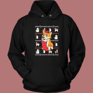 Welsh Corgi Dog Christmas Hoodie Style