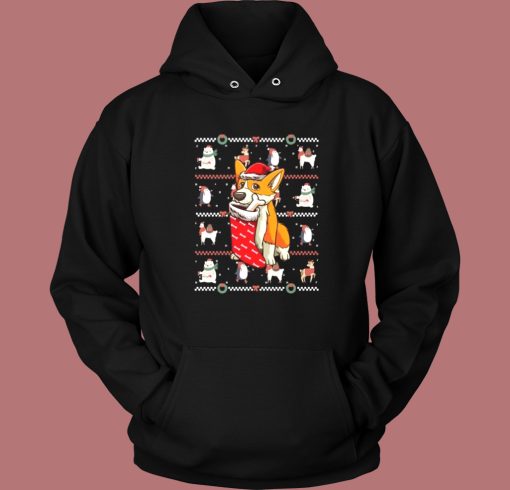 Welsh Corgi Dog Christmas Hoodie Style Welsh Corgi Dog Christmas Hoodie Style