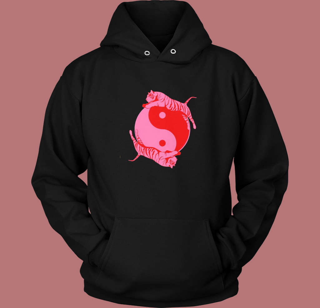 Yin Yang Tiger Pink Hoodie Style Yin Yang Tiger Pink Hoodie Style