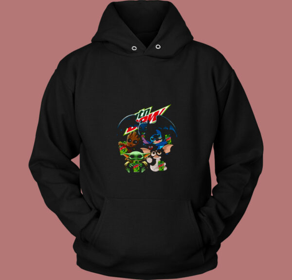 Yoda Baby Groot And Toothless Stitch Gizmo 80s Hoodie