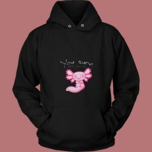 You Axolotl Questions Animal Lovers Vintage 80s Hoodie