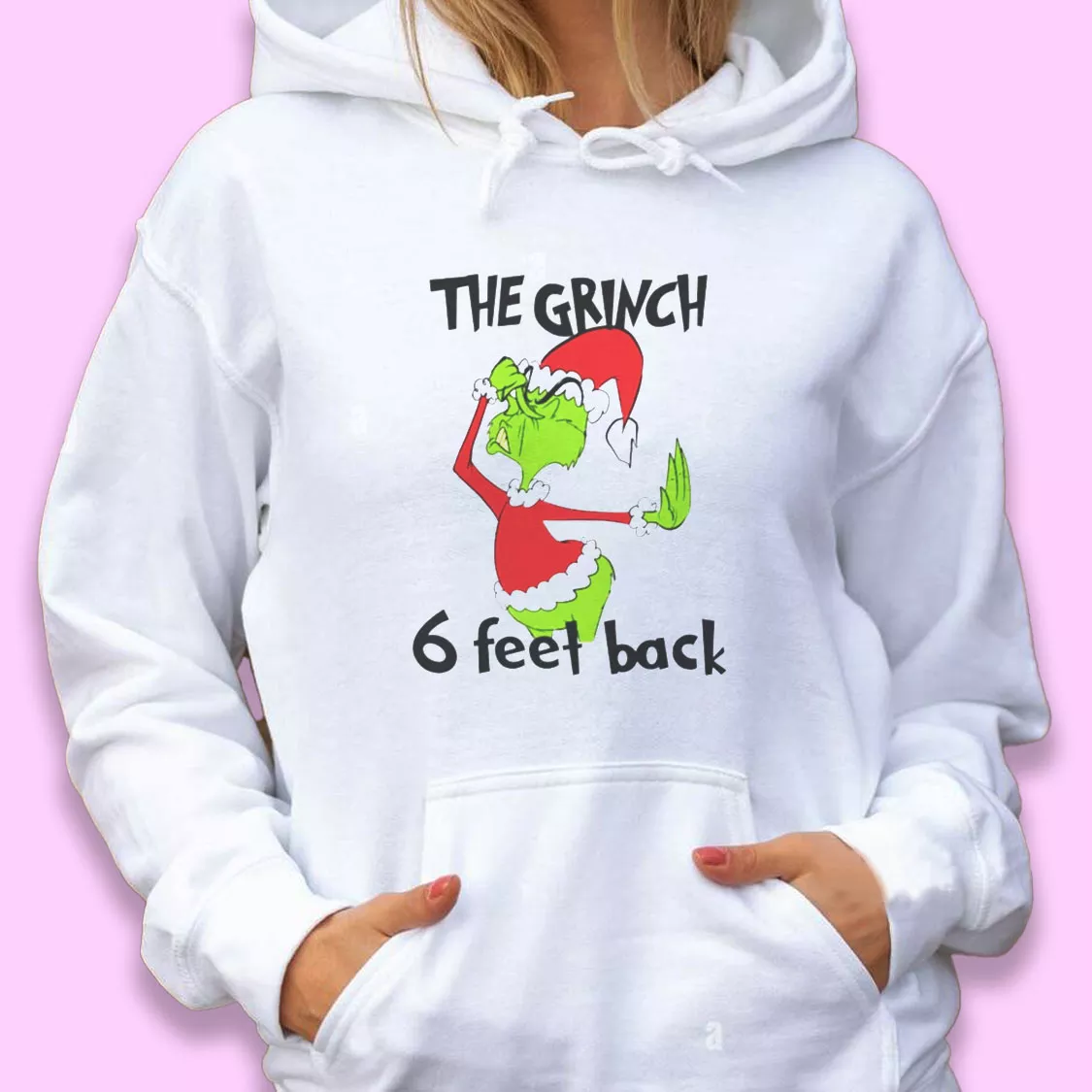 6 Feet Back Funny Grinch Thanksgiving Hoodie 6 Feet Back Funny Grinch Thanksgiving Hoodie