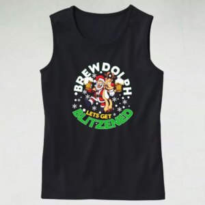 Aesthetic Tank Top Brewdolph Lets Get Blitzened Christmas X Mas Gifts 3