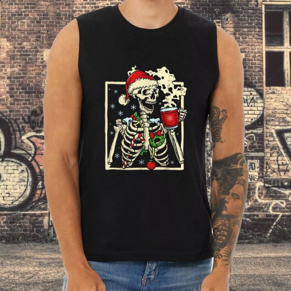 Aesthetic Tank Top Dead Inside Skeleton Christmas X Mas Gifts