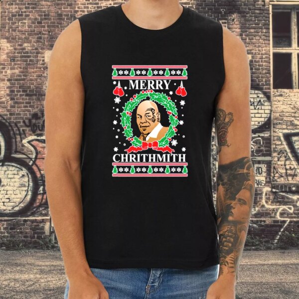 Aesthetic Tank Top OnCoast Mike Tyson Merry Chrithmith Ugly Christmas X Mas Gifts