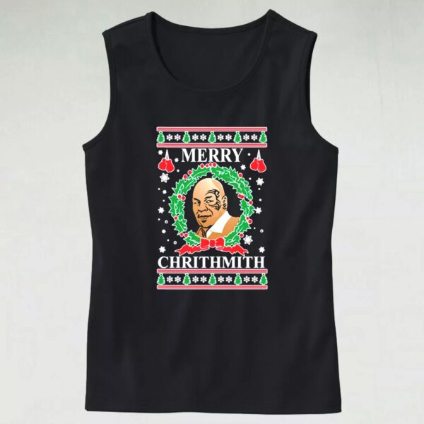 Aesthetic Tank Top OnCoast Mike Tyson Merry Chrithmith Ugly Christmas X Mas Gifts