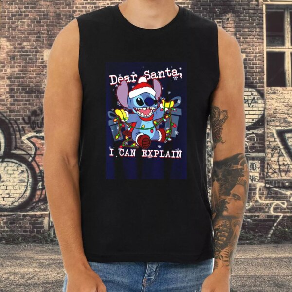 Aesthetic Tank Top ilo and Stitch Christmas Dear Santa I Can Explain X Mas Gifts