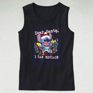 Aesthetic Tank Top ilo and Stitch Christmas Dear Santa I Can Explain X Mas Gifts 3