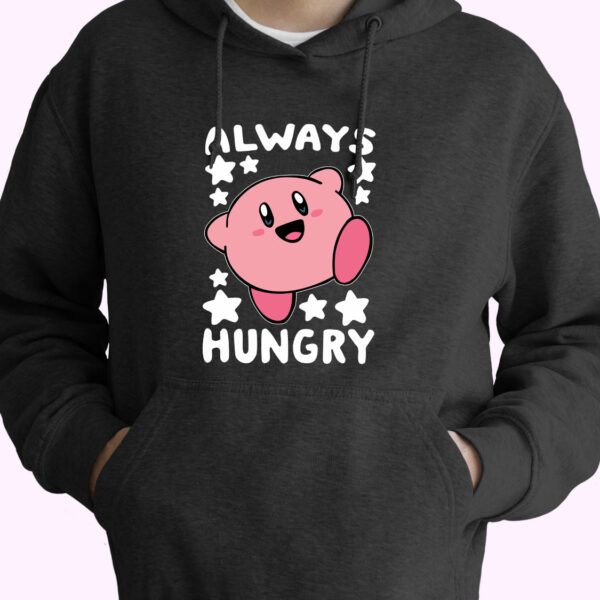 Always Hungry Kirby Funny 70s Basic Hoodie