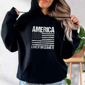 America Love it or Leave It Old Hoodie Veterans Day