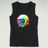 Astro Cat With Planet Balloons Graphic Tank Top