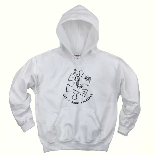 Autism Awareness Let's Grow Together Day Earth Day Hoodie Autism Awareness Let's Grow Together Day Earth Day Hoodie